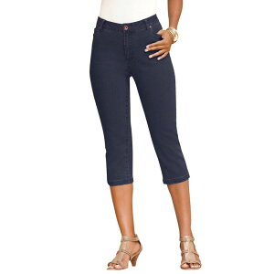 ���A�}���Y ���f�B�[�X �{�g���X �J�W���A���p���c �v���X�T�C�Y �g�[�� �L���b�v Roaman's Women's Plusize Tall Invisible Stretch Iconicapri Jean Dark Wash