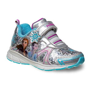 【送料無料】 ディズニー レディース スニーカー シューズ Disney's Frozen 2 Anna & Elsa Toddler Girls' Sneakers Silver Blue