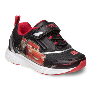 【送料無料】 ディズニー ピクサー レディース スニーカー シューズ Disney / Pixar's Cars Lightning McQueen Toddler Boys' Light-Up Sneakers Black Red