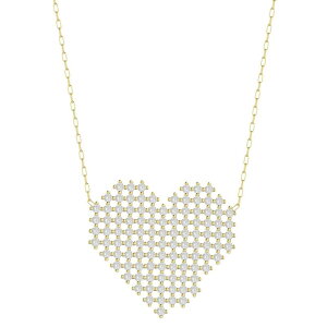 Sunkissed Sterling fB[X ANZT[ lbNXE`[J[Ey_ggbv [X Sunkissed Sterling Cubic Zirconia Pixel Heart Necklace Gold Tone S[h
