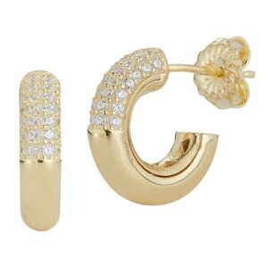 yz Sunkissed Sterling fB[X sAXECO ANZT[ Sunkissed Sterling Cubic Zirconia Mini Hoop Earrings Gold Tone