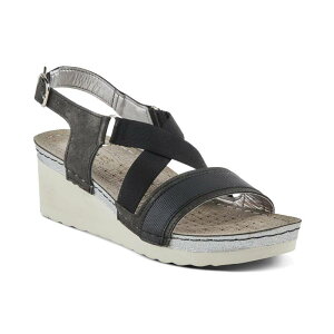 yz tNTX fB[X T_ V[Y Women's Flexus by Spring Step Flexus Robynne Wedge Sandals Black