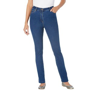 �E�[�}�� �E�B�Y�C�� ���f�B�[�X �{�g���X �f�j���p���c �v���X�T�C�Y �g�[�� Woman Within Women's Plusize Tall Stretch Slim Jean Medium Stonewash