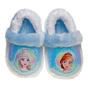 �f�B�Y�j�[ ���f�B�[�X �V���[�Y �T���_�� Disney's Frozen 2 Anna & Elsa Toddler Girls' Slippers Blue White �z���C�g