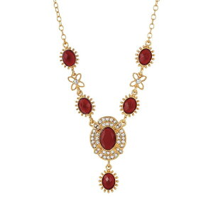 yz 1928 fB[X lbNXE`[J[Ey_ggbv ANZT[ 1928 Gold Tone Simulated Crystal Necklace Orange