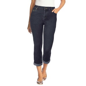 �E�[�}�� �E�B�Y�C�� ���f�B�[�X �{�g���X �f�j���p���c �v���X�T�C�Y �g�[�� Woman Within Women's Plusize Tall Girlfriend Stretch Jean Indigo �C���f�B�S