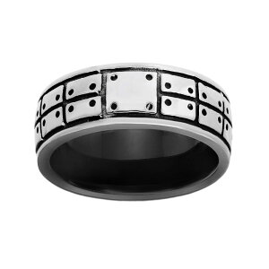 �����N�X �����Y �A�N�Z�T���[ �����O T�V���c LYNX Stainlessteel Black Ion-Plated Men's Ring Stainless �u���b�N