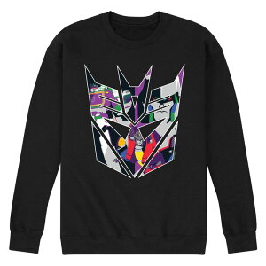 �A�j���L�����N�^�[ �����Y �g�b�v�X T�V���c �X�E�F�b�g ���S �t���[�X Licensed Character Men's Transformers Decepticon Logo Fleece Sweatshirt Black �u���b�N