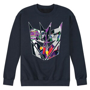 �A�j���L�����N�^�[ �����Y �g�b�v�X T�V���c �X�E�F�b�g ���S �t���[�X Licensed Character Men's Transformers Decepticon Logo Fleece Sweatshirt Navy �l�C�r�[