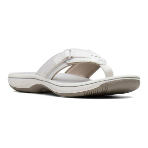 yz N[NX fB[X T_ V[Y ClarksR Breeze Sea Cloudstepper Women's Flip Flop Sandals White