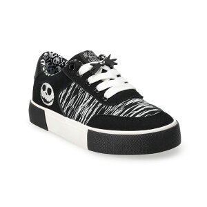【送料無料】 ディズニー キッズ スニーカー シューズ Disney's Nightmare Before Christmas Jack Skellington Boys' Low Cut Lace-Up Sneakers Black