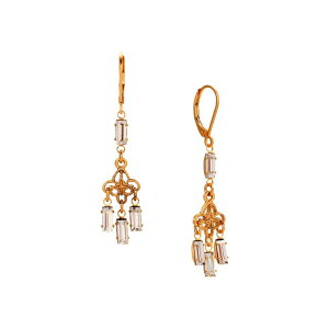 1928 ���f�B�[�X �A�N�Z�T���[ �s�A�X�E�C�������O 1928 Gold Tone Crystal Chandelier Leverback Earrings White �z���C�g