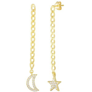 Sunkissed Sterling fB[X ANZT[ sAXECO Sunkissed Sterling Cubic Zirconia Sun & Moon Drop Earrings Gold Tone S[h