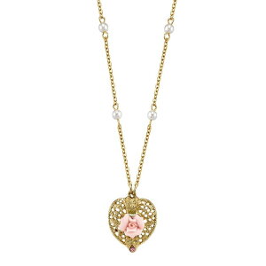yz 1928 fB[X lbNXE`[J[Ey_ggbv ANZT[ 1928 Pink Rose Simulated Pearl Station Necklace Multi/None