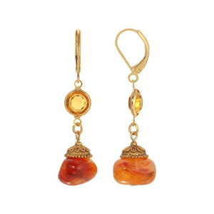1928 ���f�B�[�X �A�N�Z�T���[ �s�A�X�E�C�������O 1928 Gold Tone Topaz Bead Earrings Beige �x�[�W��