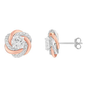 �v�������[�Y ���f�B�[�X �A�N�Z�T���[ �s�A�X�E�C�������O PRIMROSE Two Tone Cubic Zirconia Love Knot Stud Earrings Two Tone Rose