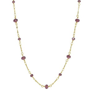 1928 fB[X ANZT[ lbNXE`[J[Ey_ggbv [X 1928 Purple Beaded Chain Stationecklace Gold Tone S[h