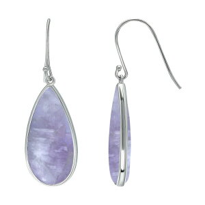 yz Aleure Precioso fB[X sAXECO ANZT[ Aleure Precioso Sterling Silver Pear Shaped Gemstone Drop Earrings Purple