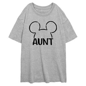 yz fBYj[ fB[X TVc gbvX Disney's Mickey Mouse Aunt Ears Women's Oversized Graphic Tee Athletic Heather
