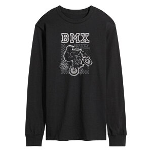 yz CZX LN^[ Y TVc gbvX Men's Retro BMX Freestyle Long Sleeve Graphic Tee Black