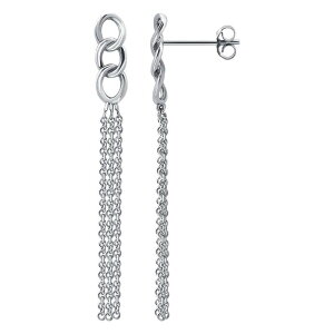 Aleure Precioso fB[X ANZT[ sAXECO Aleure Precioso Sterling Silver Multi Chain & Triple Drop Earringsilver Tone Vo[