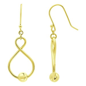 yz Aleure Precioso fB[X sAXECO ANZT[ Aleure Precioso Sterling Silver Bead Infinity Drop Earrings Gold Tone