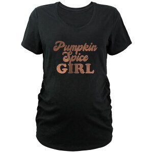 �A���u�����f�b�h ���f�B�[�X �g�b�v�X T�V���c �}�^�j�e�B �O���t�B�b�N Unbranded Maternity Pumpkin Spice Girl Graphic Tee Black �u���b�N