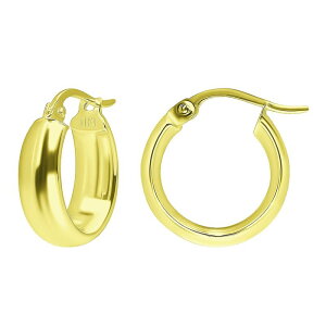 Aleure Precioso ���f�B�[�X �A�N�Z�T���[ �s�A�X�E�C�������O Aleure Precioso Sterling Silver 1/2 Round Hoop Earrings Gold Tone �S�[���h