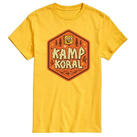 【送料無料】 ニコロデオン メンズ Tシャツ トップス Men's SpongeBob SquarePant Kamp Koral Graphic Tee Yellow