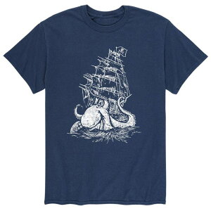 yz CZX LN^[ Y TVc gbvX Men's Kraken Ship Tee Navy