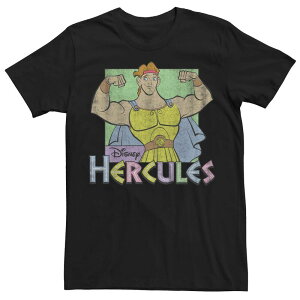 yz CZX LN^[ Y TVc gbvX Disney's Hercules Men's Flexing Arms Distressed Image Tee Black