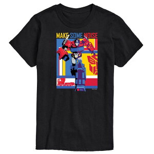 �A�j���L�����N�^�[ �����Y �g�b�v�X T�V���c �O���t�B�b�N Licensed Character Men's Transformers Make Some Noise Graphic Tee Black �u���b�N