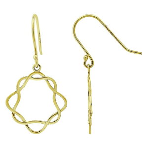 yz Aleure Precioso fB[X sAXECO ANZT[ Aleure Precioso 18k Gold Over Silver Open Circle Drop Fishhook Earrings Gold Tone