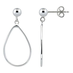 Aleure Precioso fB[X ANZT[ sAXECO Aleure Precioso 18k Gold Over Silver Open Oval Drop Earringsilver Tone Vo[