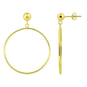 Aleure Precioso fB[X ANZT[ sAXECO Aleure Precioso 30 mm Open Circle Drop Earrings Gold Tone S[h