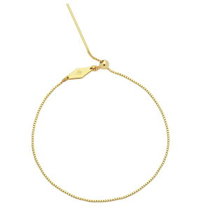 yz v[Y fB[X uXbgEoOEANbg ANZT[ PRIMROSE Sterling Silver Adjustable Box Chain Sliding Bracelet Yellow Gold Tone