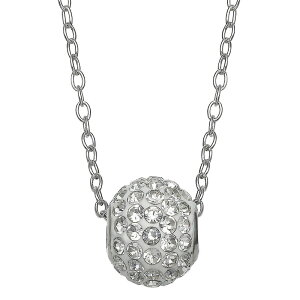 v[Y fB[X ANZT[ lbNXE`[J[Ey_ggbv Womens PRIMROSE sterling silver pave crystal fireball pendant on 18 inch cable chain secured with spring-ring clasp to complete the look. Sil