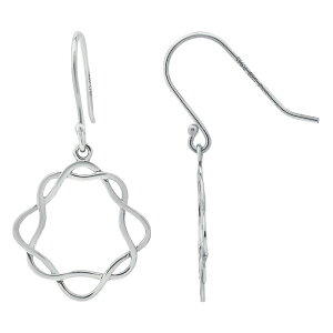 Aleure Precioso fB[X ANZT[ sAXECO Aleure Precioso 18k Gold Over Silver Open Circle Drop Fishhook Earringsilver Tone Vo[