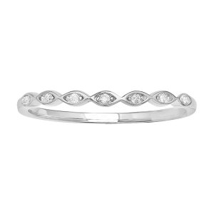 �v�������[�Y ���f�B�[�X �A�N�Z�T���[ �����O PRIMROSE Sterling Silver Cubic Zirconia Scalloped Ring Sterling Silver �V���o�[