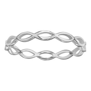 yz v[Y fB[X O ANZT[ PRIMROSE Sterling Silver Multi-Open Oval Band Ring Sterling Silver