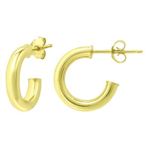 yz Aleure Precioso fB[X sAXECO ANZT[ Aleure Precioso Sterling Silver Tube Hoop Earrings Gold Tone