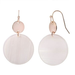 LC Lauren Conrad fB[X ANZT[ sAXECO LC Lauren Conrad Rose Gold Tone Disc Nickel Free Double Drop Earrings Pink sN