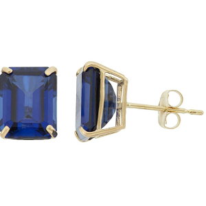 Designs by Gioelli ���f�B�[�X �A�N�Z�T���[ �s�A�X�E�C�������O Designs by Gioelli 10k Gold Lab-Created Sapphiremerald Cut Solitaire Stud Earrings 10k Goold �G�������h