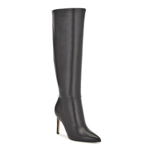 yz iCEFXg fB[X u[cECu[c V[Y Nine West Richy Women's Leather Knee-High Boots Black Leather