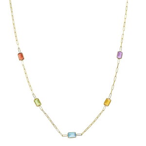 yz Aufbh fB[X lbNXE`[J[Ey_ggbv ANZT[ 14k Gold Gemstone Paperclip Necklace 14k Gold