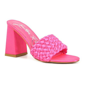 �����h�����O ���f�B�[�X �V���[�Y �p���v�X �T���_�� �q�[�� London Rag Lust Look Women's Block Heel Sandals Neon Pink �s���N