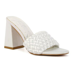 �����h�����O ���f�B�[�X �V���[�Y �p���v�X �T���_�� �q�[�� London Rag Lust Look Women's Block Heel Sandals Off White �I�t�z���C�g