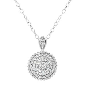 yz Celebration Gems fB[X lbNXE`[J[Ey_ggbv ANZT[ Celebration Gems Sterling Silver 1/10 Carat T.W. Diamond Pendant Necklace Sterling Silver