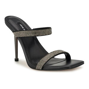 yz iCEFXg fB[X T_ V[Y Nine West Yogirl Women's Square Toe Slip-On Dress Sandals Black Shimmer