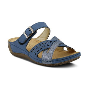 yz tNTX fB[X T_ V[Y Flexus by Spring Step Denia Women's Slide Sandals Blue